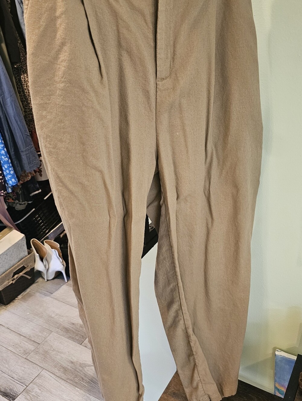 WILLIT Women's Linen-Cotton Trousers — Khaki